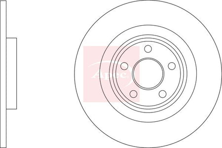 Apec DSK3884 Brake Disc - 1