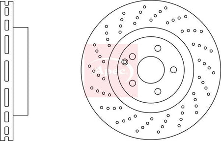 Apec DSK3895 Brake Disc - 1