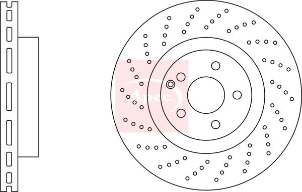 Apec DSK3895 Brake Disc - 1