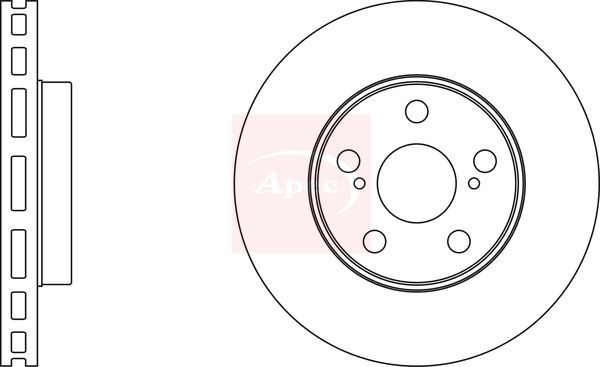 Apec DSK3928 Brake Disc - 1