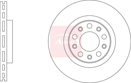 Apec DSK4043 Brake Disc - 1