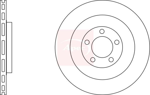 Apec DSK4136 Brake Disc - 1
