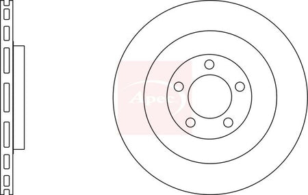 Apec DSK4136 Brake Disc - 1
