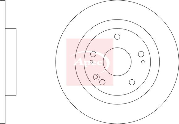 Apec DSK4144 Brake Disc - 1