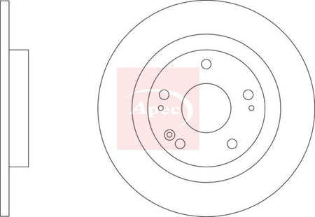 Apec DSK4144 Brake Disc - 1