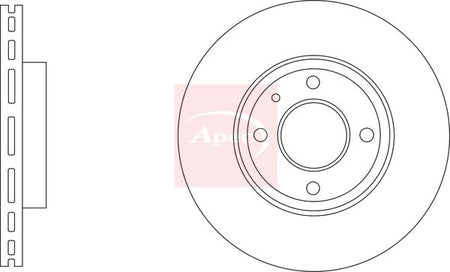 Apec DSK4147 Brake Disc - 1