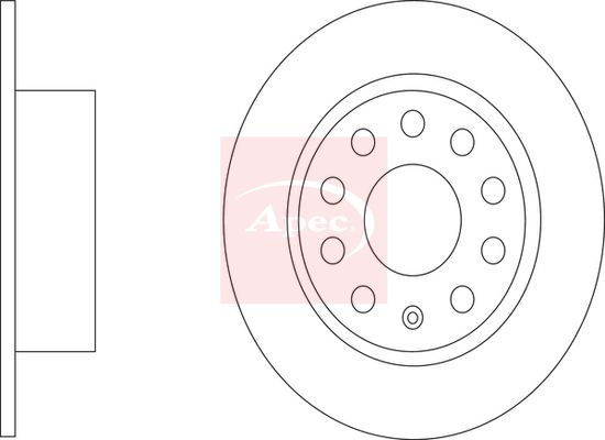 Apec DSK4149 Brake Disc - 1