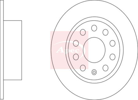 Apec DSK4149 Brake Disc - 1