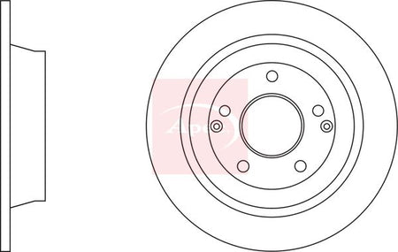 Apec DSK4163 Brake Disc - 1