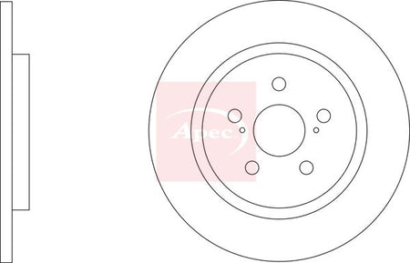 Apec DSK4164 Brake Disc - 1