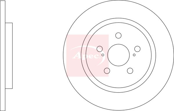 Apec DSK4164 Brake Disc - 1
