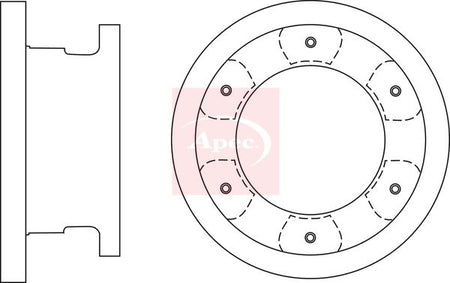 Apec DSK4197 Brake Disc - 1