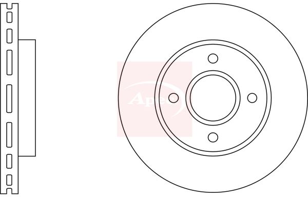 Apec DSK504 Brake Disc - 1