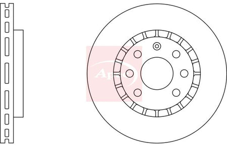 Apec DSK518 Brake Disc - 1