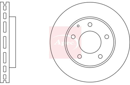 Apec DSK524 Brake Disc - 1