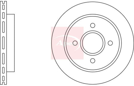 Apec DSK534 Brake Disc - 1