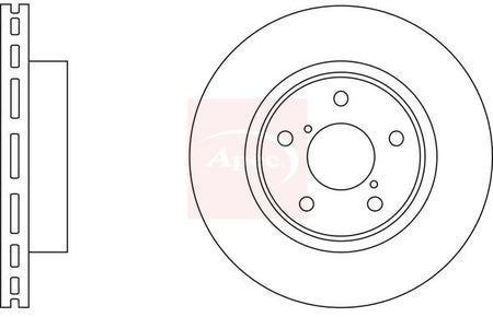 Apec DSK543 Brake Disc - 1