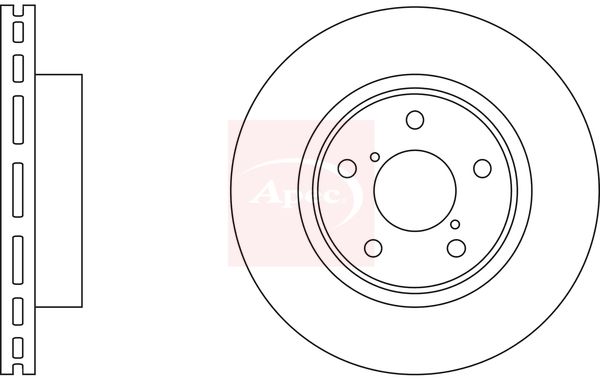 Apec DSK543 Brake Disc - 1