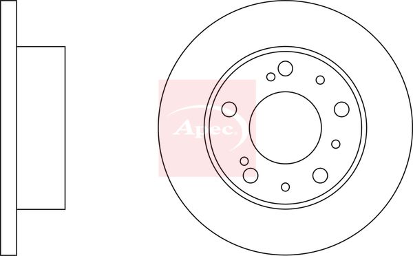 Apec DSK548 Brake Disc - 1