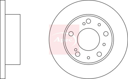 Apec DSK548 Brake Disc - 1