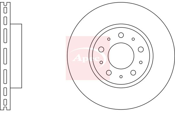 Apec DSK565 Brake Disc - 1