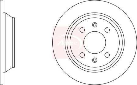 Apec DSK609 Brake Disc - 1