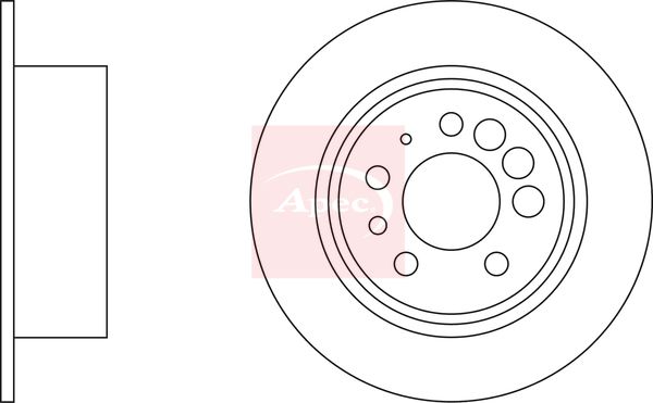 Apec DSK619 Brake Disc - 2