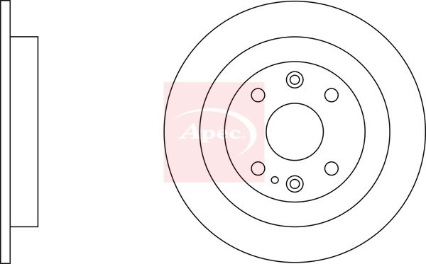 Apec DSK623 Brake Disc - 1