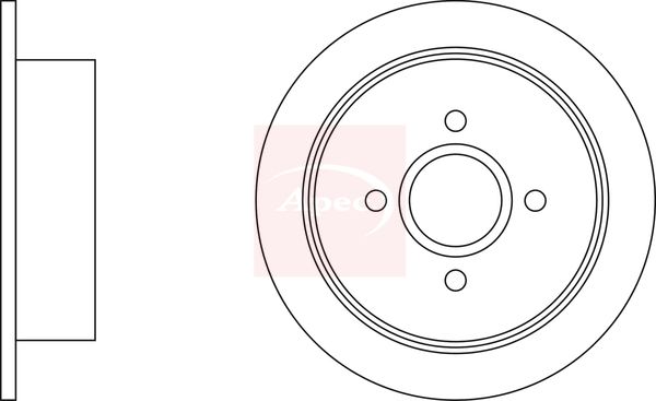 Apec DSK635 Brake Disc - 1