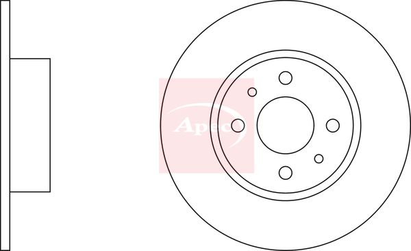 Apec DSK637 Brake Disc - 2