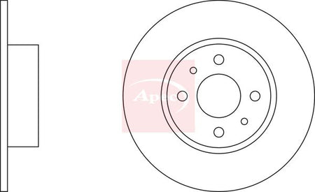 Apec DSK637 Brake Disc - 2