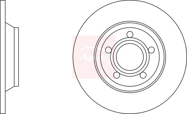 Apec DSK638 Brake Disc - 1