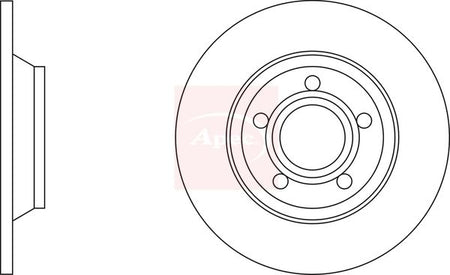 Apec DSK638 Brake Disc - 1
