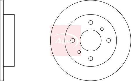 Apec DSK641 Brake Disc - 1