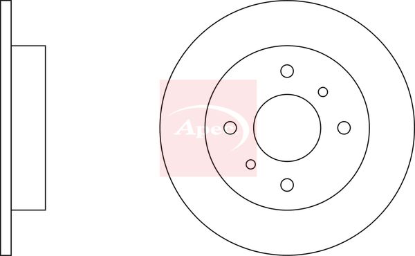 Apec DSK641 Brake Disc - 1
