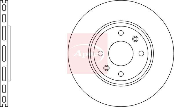 Apec DSK642 Brake Disc - 1