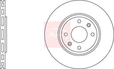 Apec DSK642 Brake Disc - 1