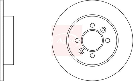 Apec DSK647 Brake Disc - 1