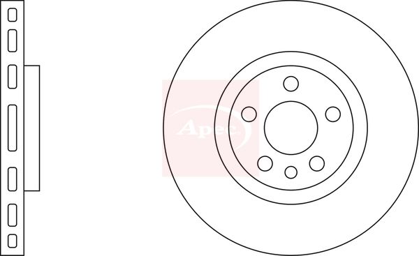 Apec DSK649 Brake Disc - 1
