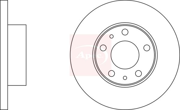Apec DSK654 Brake Disc - 1