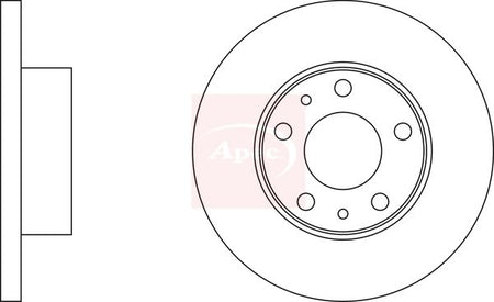 Apec DSK654 Brake Disc - 1