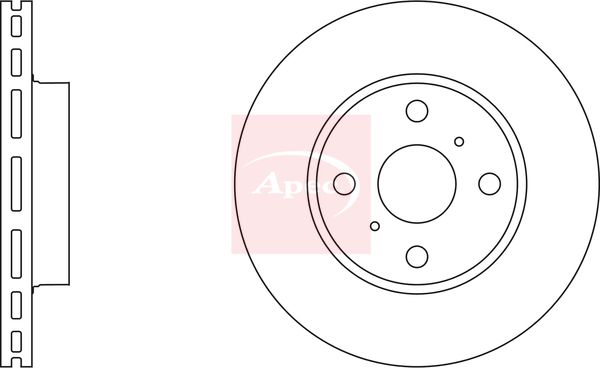 Apec DSK657 Brake Disc - 1