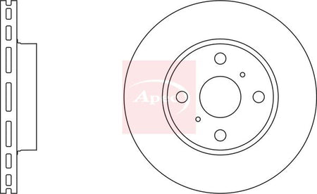 Apec DSK657 Brake Disc - 1