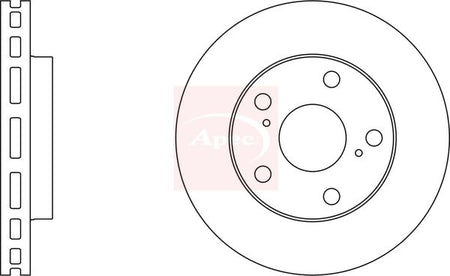 Apec DSK661 Brake Disc - 1