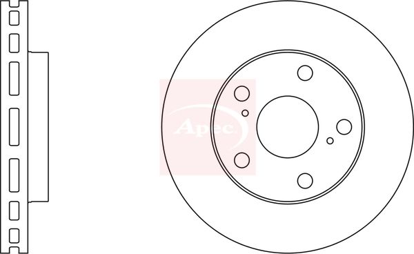 Apec DSK661 Brake Disc - 1