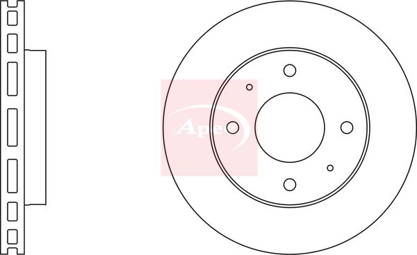 Apec DSK662 Brake Disc - 2