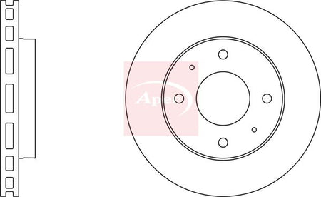 Apec DSK662 Brake Disc - 2
