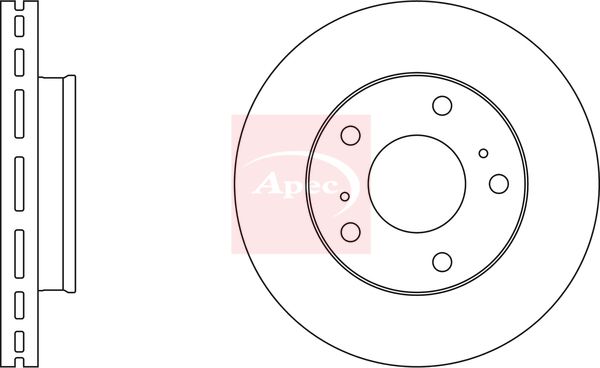 Apec DSK664 Brake Disc - 1