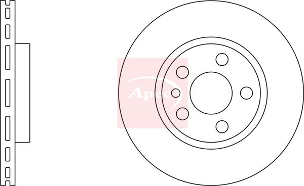 Apec DSK665 Brake Disc - 1