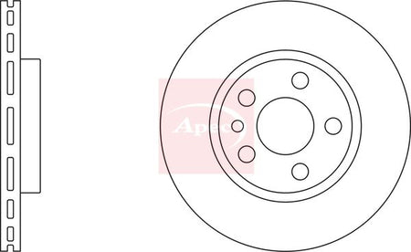 Apec DSK665 Brake Disc - 1
